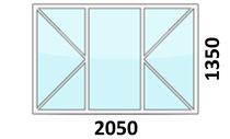 PVC прозорец 2050х1350